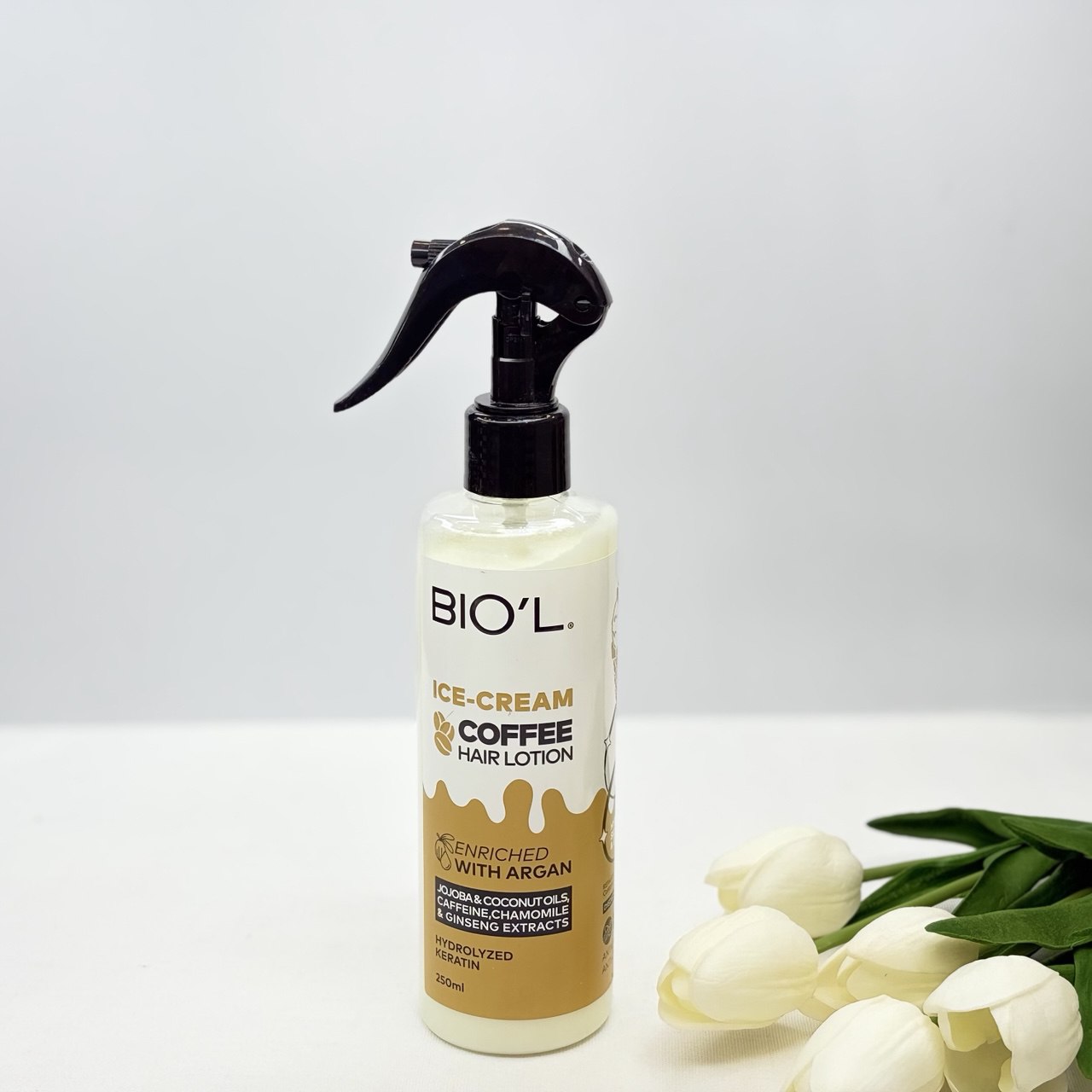 بستنی و لوسیون مناسب موهای رنگ شده وآسیب دیده بیول Biol (بدون ابکشی)رایحه قهوه 250میل