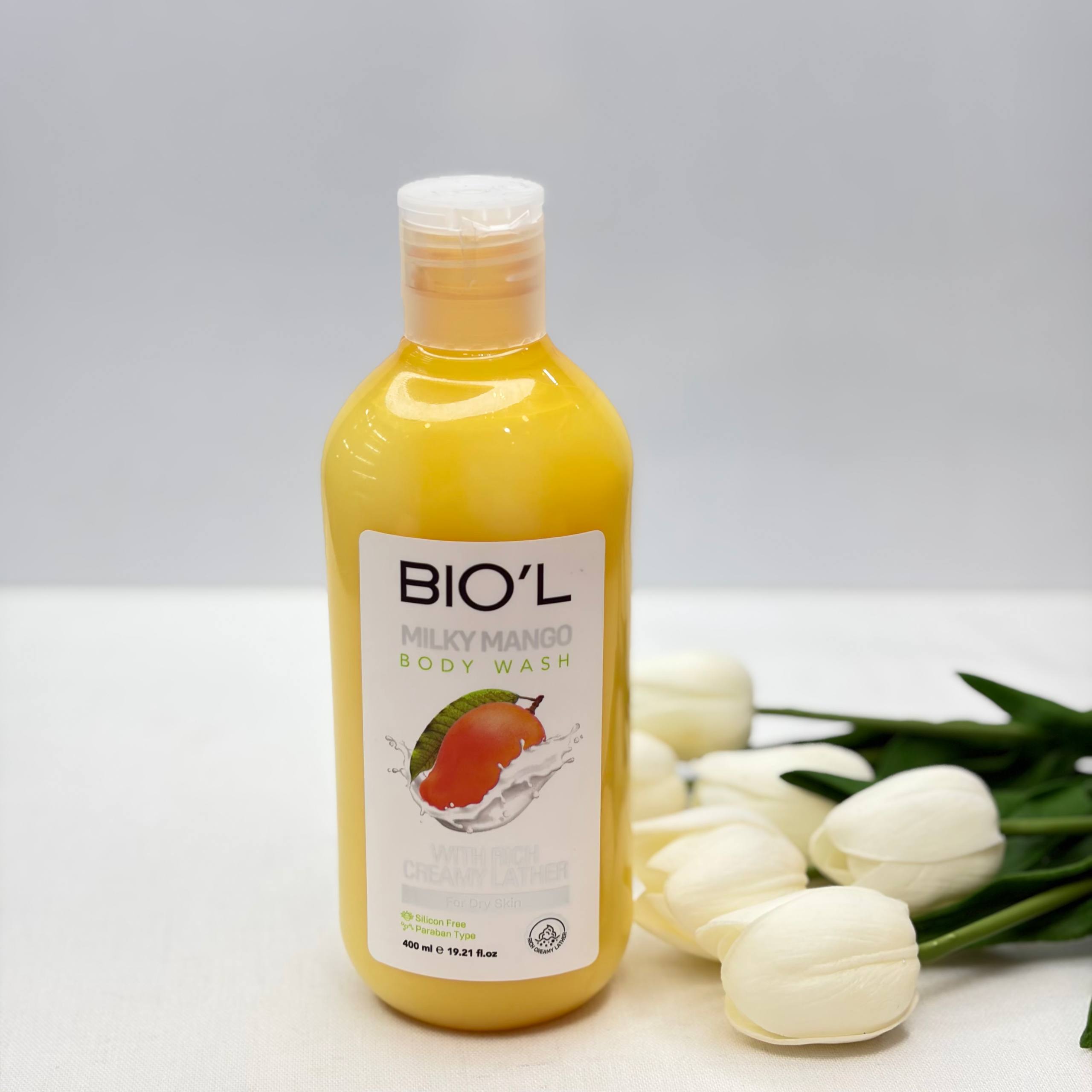 شامپو بدن بیول Biol رایحه شیر و انبه حجم 400 میل