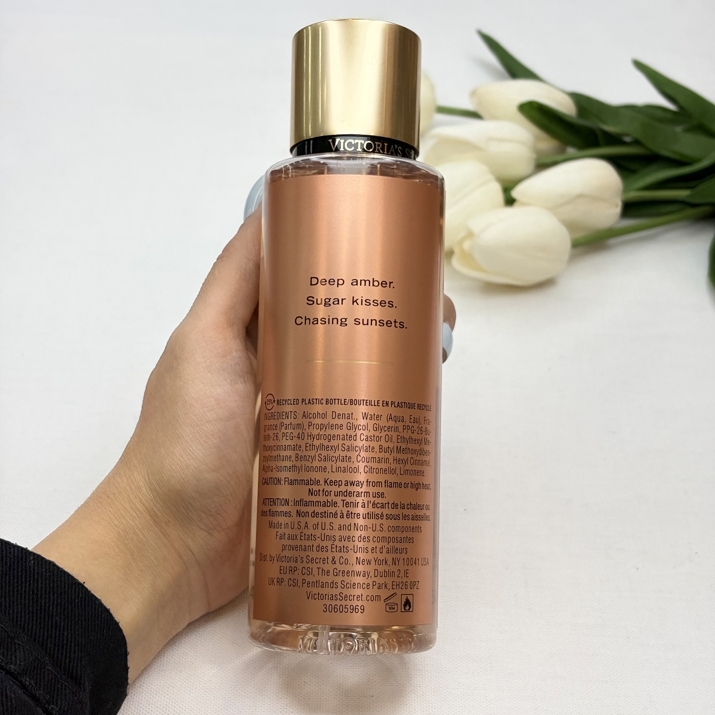 بادی اسپلشamber romanseویکت مستر 250 میل رایحه آمبری، وانیلی، گرم و اغواگر مشابه ادکلن Yves Saint Laurent Black Opium