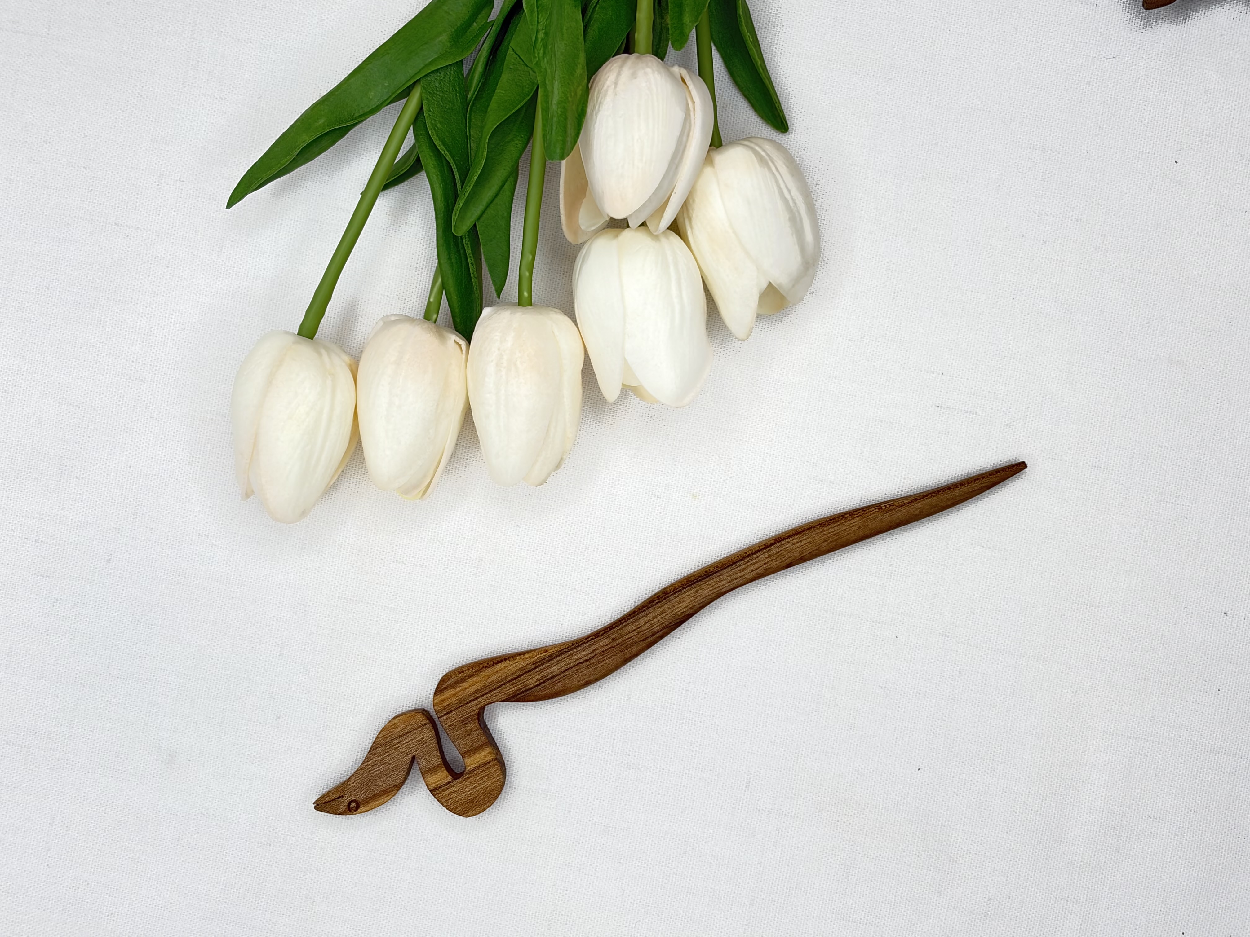 کانزاشی چوب گردوی دست ساز طرح مار