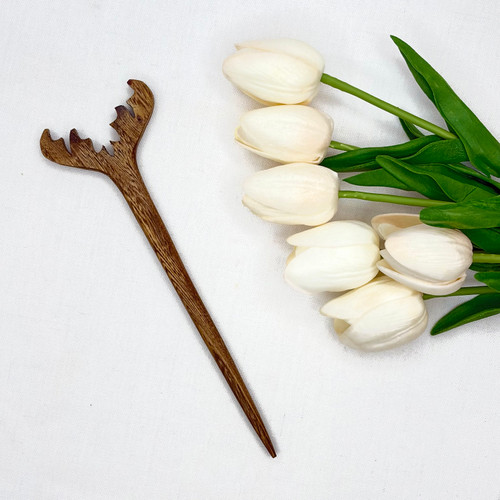 کانزاشی چوب گردوی دست ساز طرح شاخ گوزن
