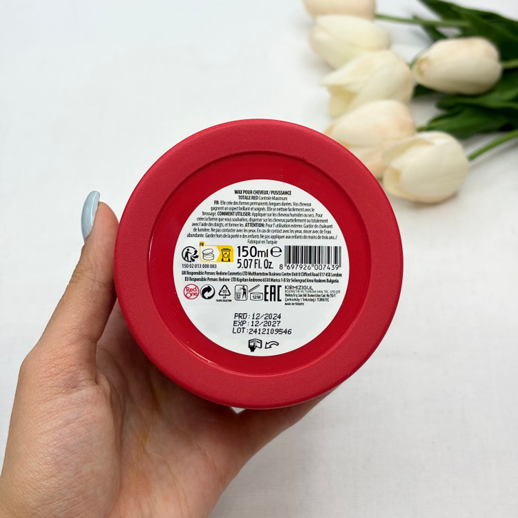 ژل واکس موی رنگ قرمز RED AQUA HAIRWAX قدرت نگه داری بالا وبراق تر از آبی برای موهای ضخیم و فیکس مدت زمان طولانی