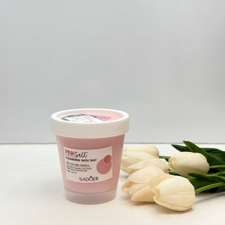 اسکراب بدن کاسه ای رایحه pink salt نمک صورتی نمک بدن آبرسان