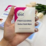 نوار مو بر ویت Veet مدل Professional مناسب پوست های حساس بسته 20 عددی همراه با پد روغن ضدالتهاب