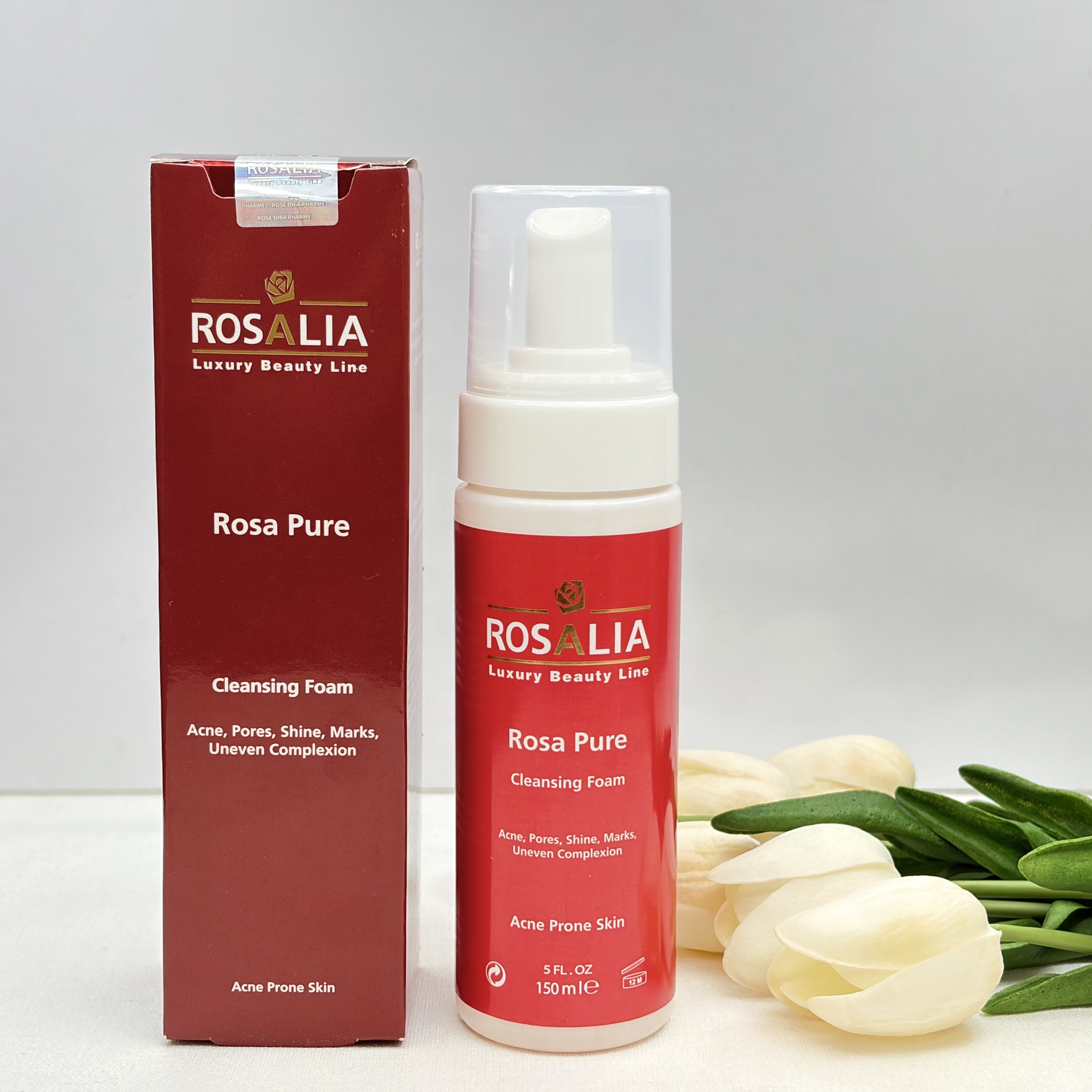 فوم پاک کننده صورت رزالیا مناسب پوست های چرب و‌جوش‌دار Rosa Pure