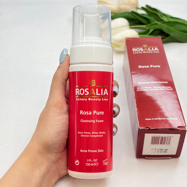 فوم پاک کننده صورت رزالیا مناسب پوست های چرب وجوشدار Rosa Pure