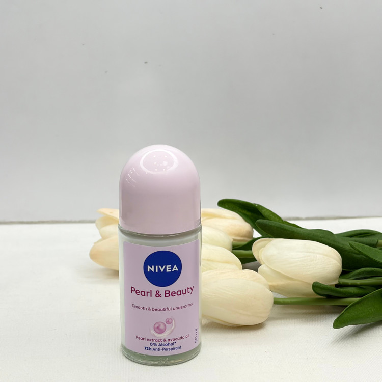 مام بدن رولی صورتی اصلی pearl& beautyماندگاری ۷۲ ساعته بدون الکل