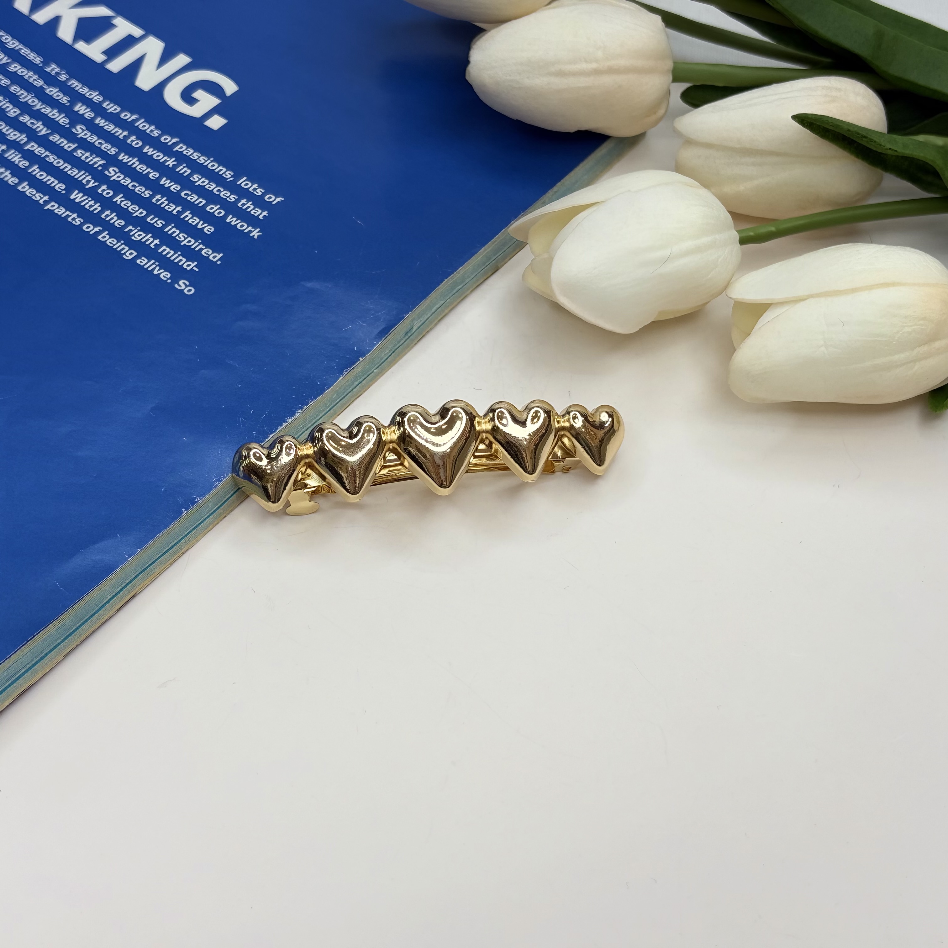 کلیپس فرانسوی فلزی طرح قلبی8/5cm