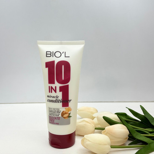 ماسک مو 10 و نرم کننده در 1 بیول BIOL تیوپی 200 میل با آبکشی مناسب موهای حالت دار ، آسیب دیده و خشک