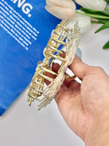 کلیپس فلزی فول نگین و کریستال سایز بزرگ 10.5cm