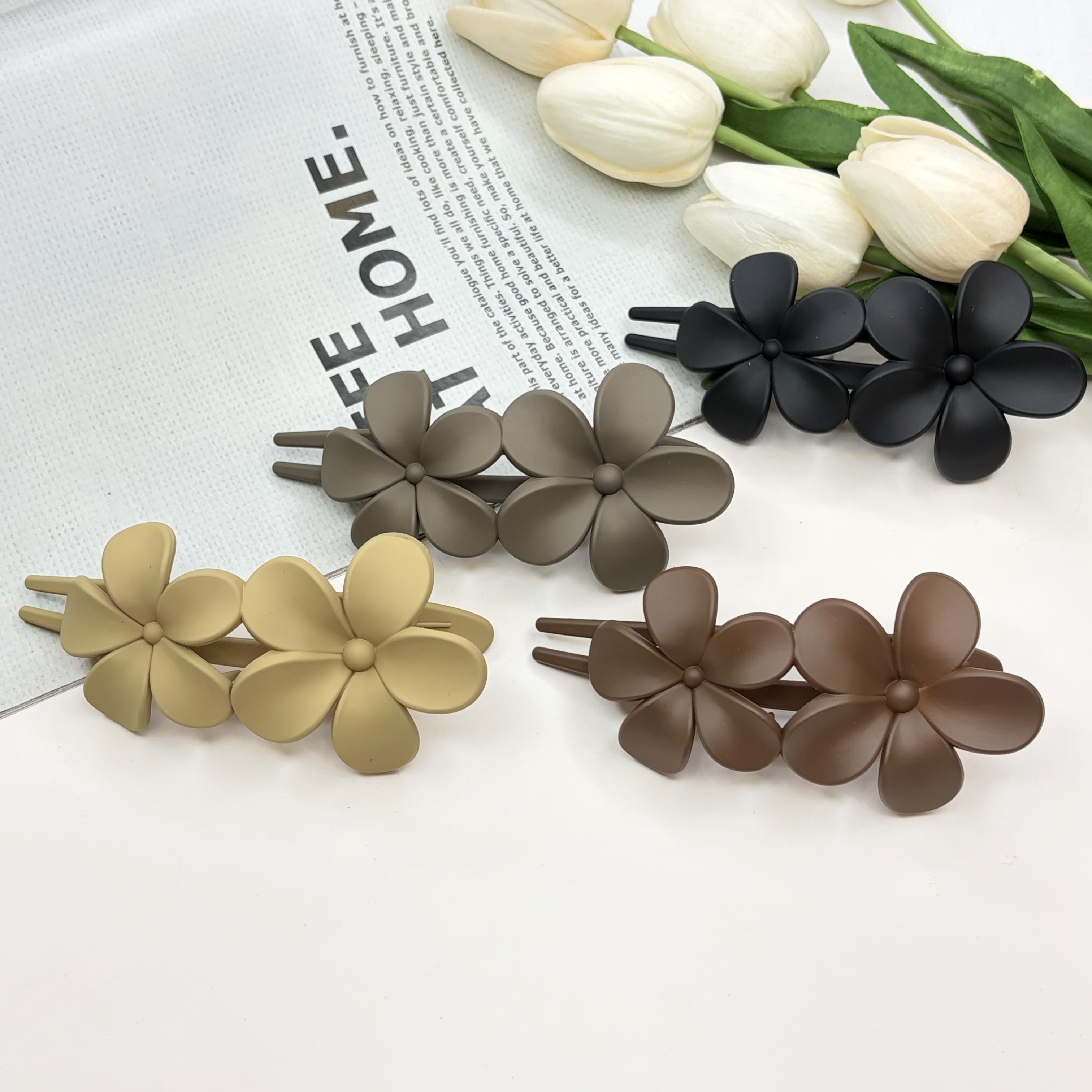 کلیپس ژاپنی انبری طرح گل10cm