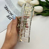 کلیپس مستطیل توخالی بزرگ براق آبرنگی ابرو بادی بوفینی اصل نشکن سایز 13cm