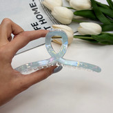 کلیپس پاپیونی خطی نشکن طرح ماربل صدفی با کیفیت عالی وارداتی دو لایه12cm