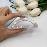 کلیپس نیم دایره ماربل براق صدفی دوتکه وارداتی با کیفیت سایز 8CM