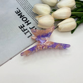 کلیپس طرح دم ماهی ماربل صدفی ترکیب رنگی سایز11cm