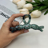 کلیپس شفاف شیشه ای براق طرح پاپیون پیچ سایز بزرگ11cm