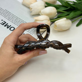 کلیپس شفاف شیشه ای براق طرح پاپیون پیچ سایز بزرگ11cm