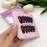 ناخن مصنوعی آیس گربه ای رنگ زرشکی مشکی blood
