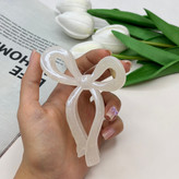 کلیپس شاین دار براق طرح پاپیون رنگ های پاستیلی بوفینی کیفیت عالی وارداتی 11cm
