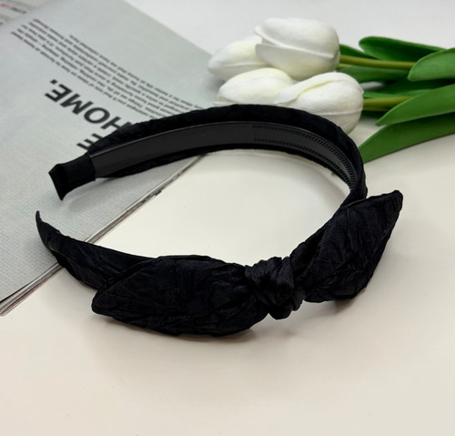 تل سر مشکی پاپیونی 2cm
