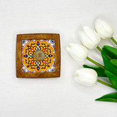 جاعودی طرح دار مربعی چوب و سرامیک