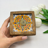 جاعودی طرح دار مربعی چوب و سرامیک