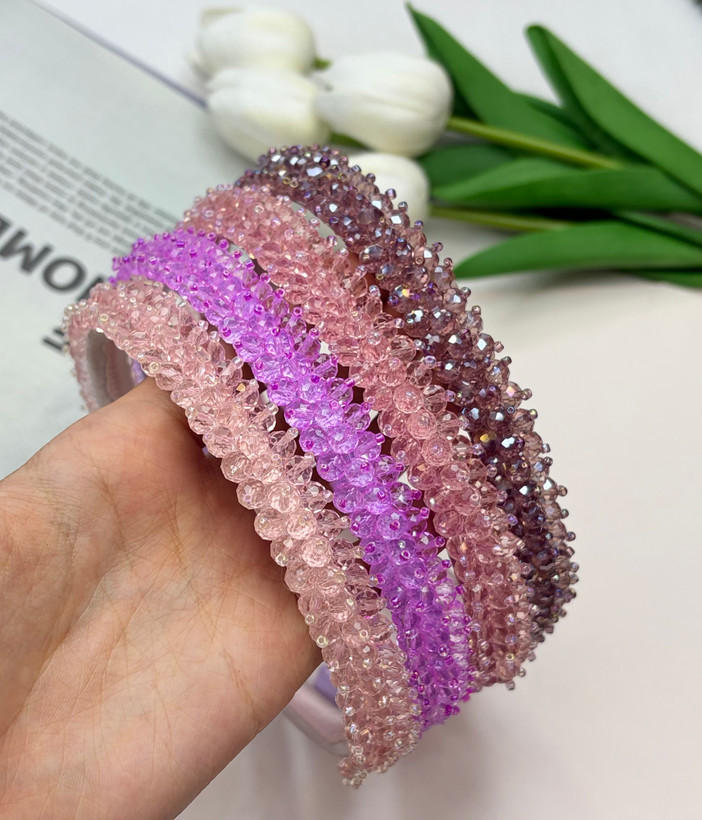 تل سر ساتن کریستال بافت رنگبندی تناژ کالباسی1cm