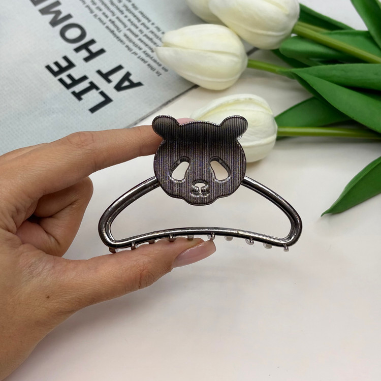 کلیپس فلزی طرح پاندا براق با کیفیت وارداتی سایز7.5cm