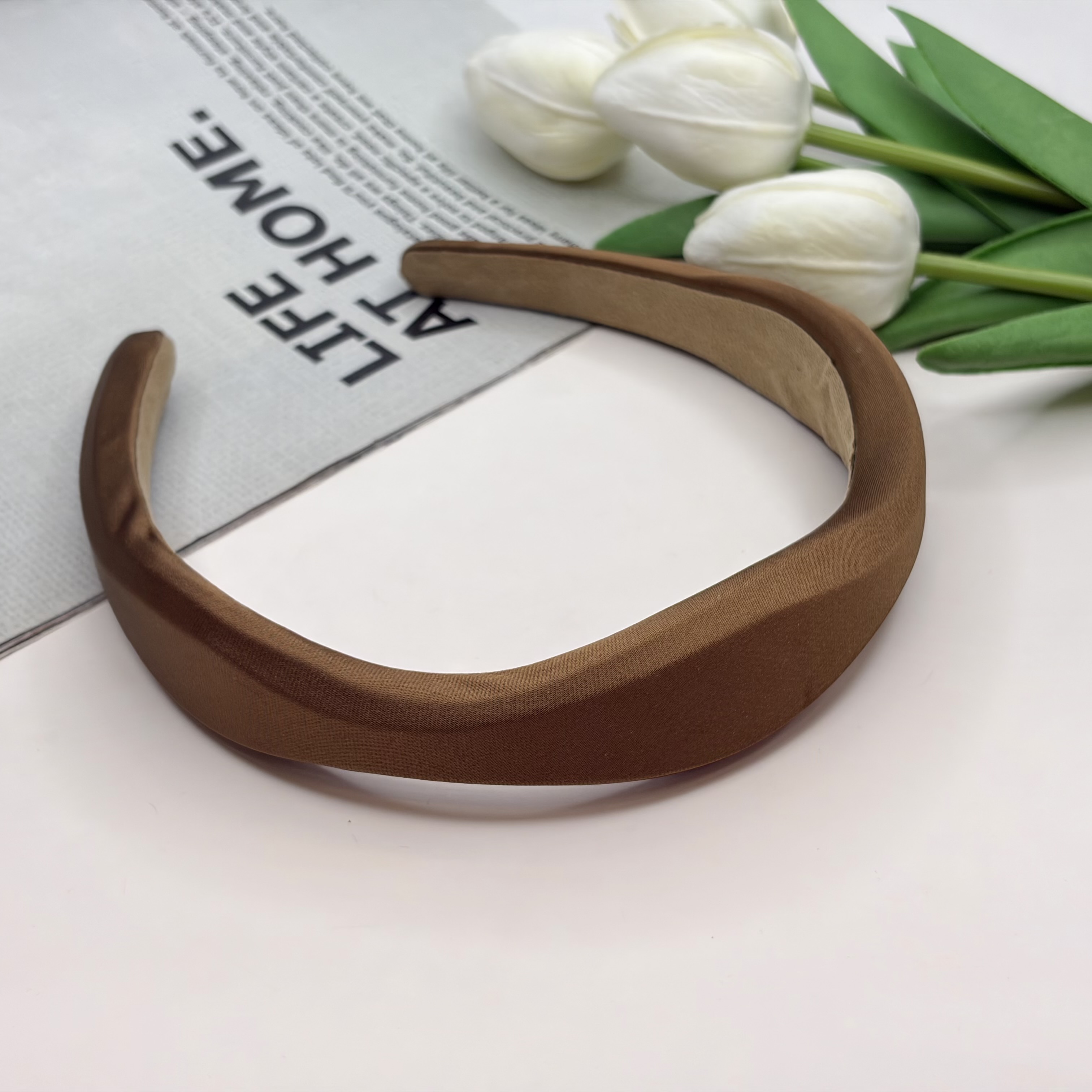 تل سر چرم طرح دفرمه تک رنگ3.5cm