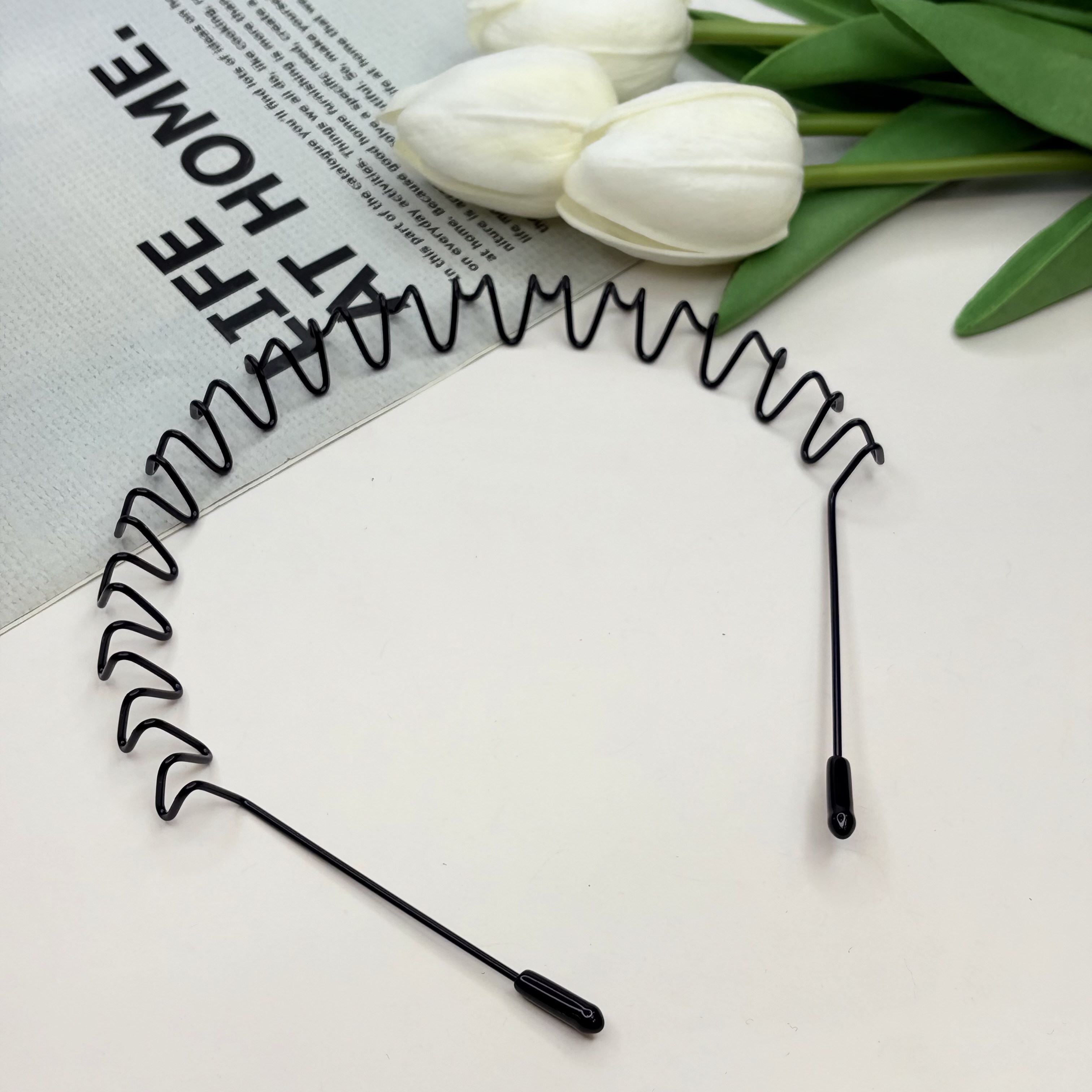 تل سر مشکی فلزی مناسب انواع مو خانمها و آقایان 1cm