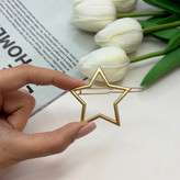 گیره مو فنری فلزی چفتی طرح ستاره مناسب کنار مو و پشت مو 6cm