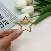 گیره مو فنری فلزی چفتی طرح ستاره مناسب کنار مو و پشت مو 6cm