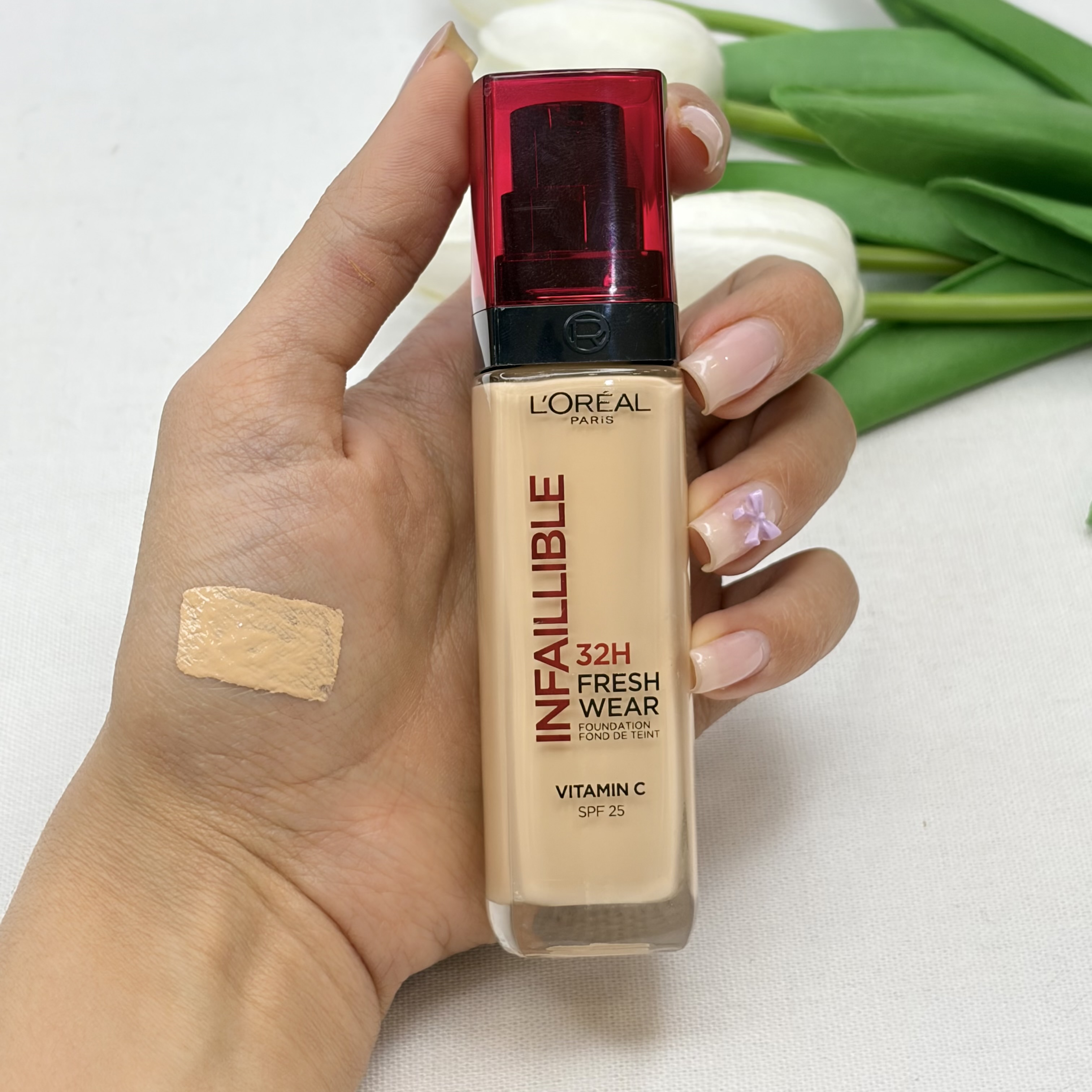 کرم پودر مایع Spf 25 لورآل مدل Infaillible 32H شماره 020 مناسب برای انواع پوست حجم 30 میل.کیفیت اصلی