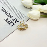 کلیپس فلزی طرح اشک فول نگین ومرواریدسایز3.5CM