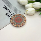 آینه جیبی دوطرفه طرح ماندلا دایره نیمهمات7cm