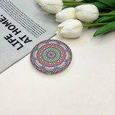 آینه جیبی دوطرفه طرح ماندلا دایره نیمهمات7cm