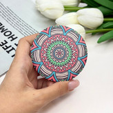 آینه جیبی دوطرفه طرح ماندلا دایره نیمهمات7cm