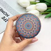 آینه جیبی دوطرفه طرح ماندلا دایره نیمهمات7cm