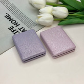 آینه جیبی دوطرفه مدل شاین دار مستطیل چرم 8.5cm در 6cm