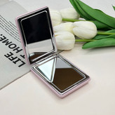 آینه جیبی دوطرفه مدل شاین دار مستطیل چرم 8.5cm در 6cm