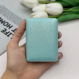 آینه جیبی دوطرفه مدل شاین دار مستطیل چرم 8.5cm در 6cm