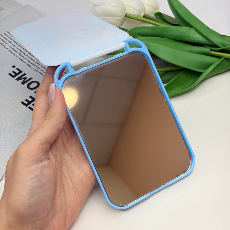 آینه جیبی دوطرفه طرح یونیکورن مستطیل 13cmدر 9cm