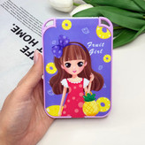 آینه جیبی دوطرفه طرح دخترونه مستطیل13cm در7cm