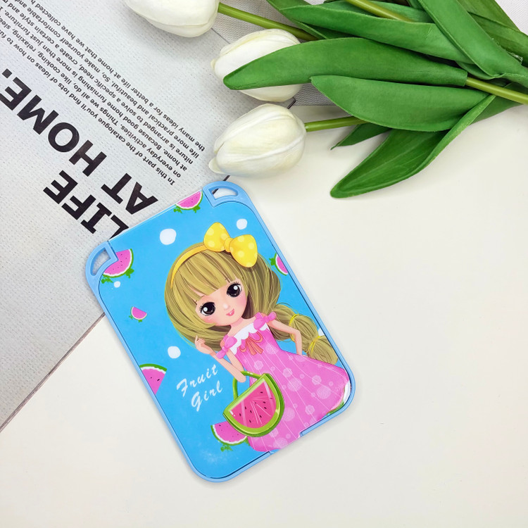 آینه جیبی دوطرفه طرح دخترونه مستطیل13cm در7cm
