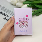 آینه جیبی طرح فانتزی مشاغل just do it مستطیلی 11cm در 7cm