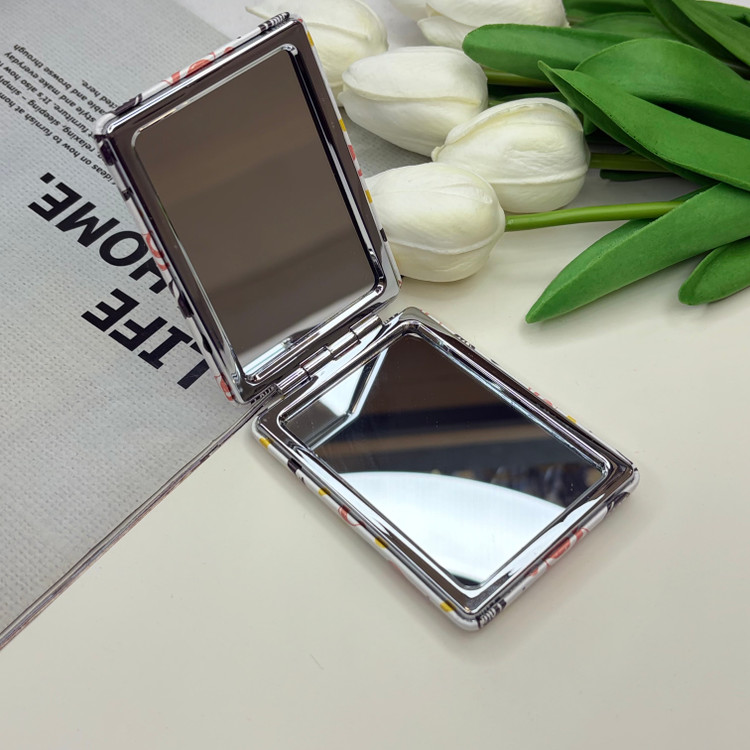 آینه جیبی دوطرفه طرح قلب love مستطیلی 8.5cm در 6cm