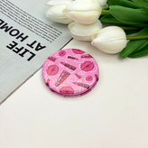 آینه جیبی دوطرفه طرح لوازم آرایشی beauty salon دایره ای 8.5cm در 6cm