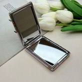 آینه جیبی دوطرفه مستطیلی طرح خرگوش چرم 8.5cm در 6cm