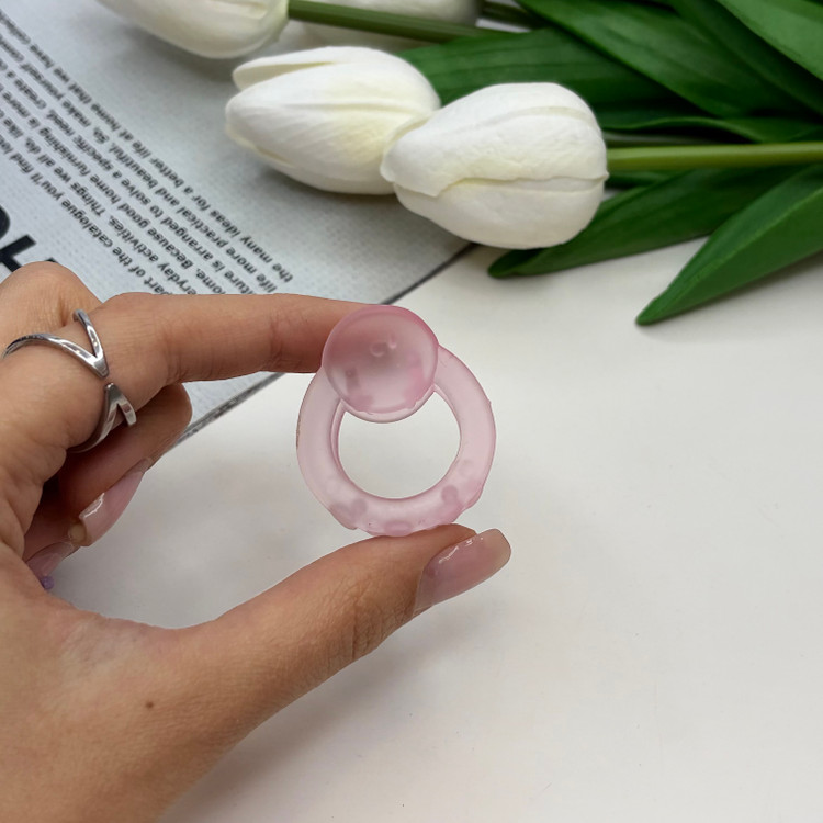 کلیپس مو مدل دایره ای یخی مات رنگ پاستلی سایز کوچک 3cm