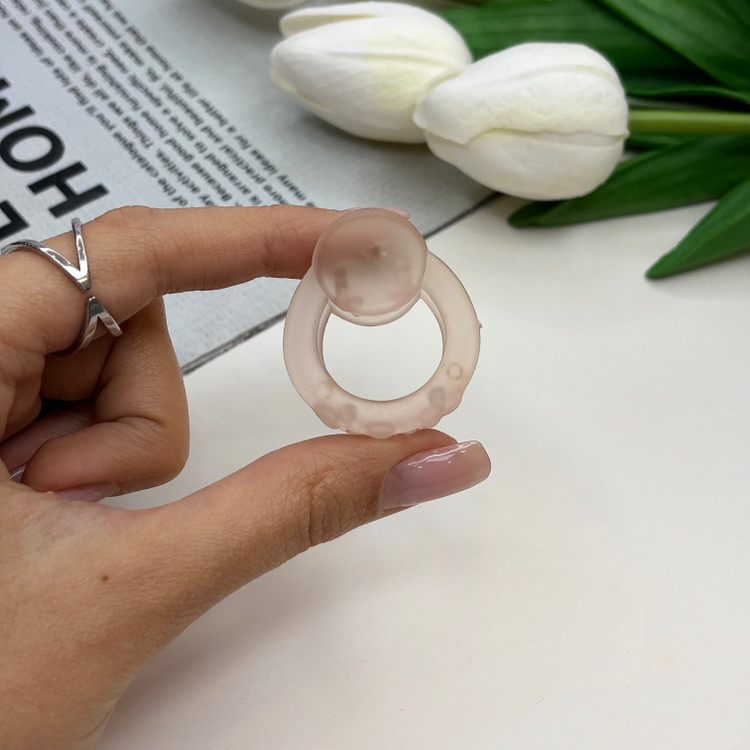کلیپس مو مدل دایره ای یخی مات رنگ پاستلی سایز کوچک 3cm